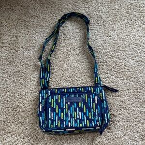 Vera Bradley Blue and Green Crossbody Bag